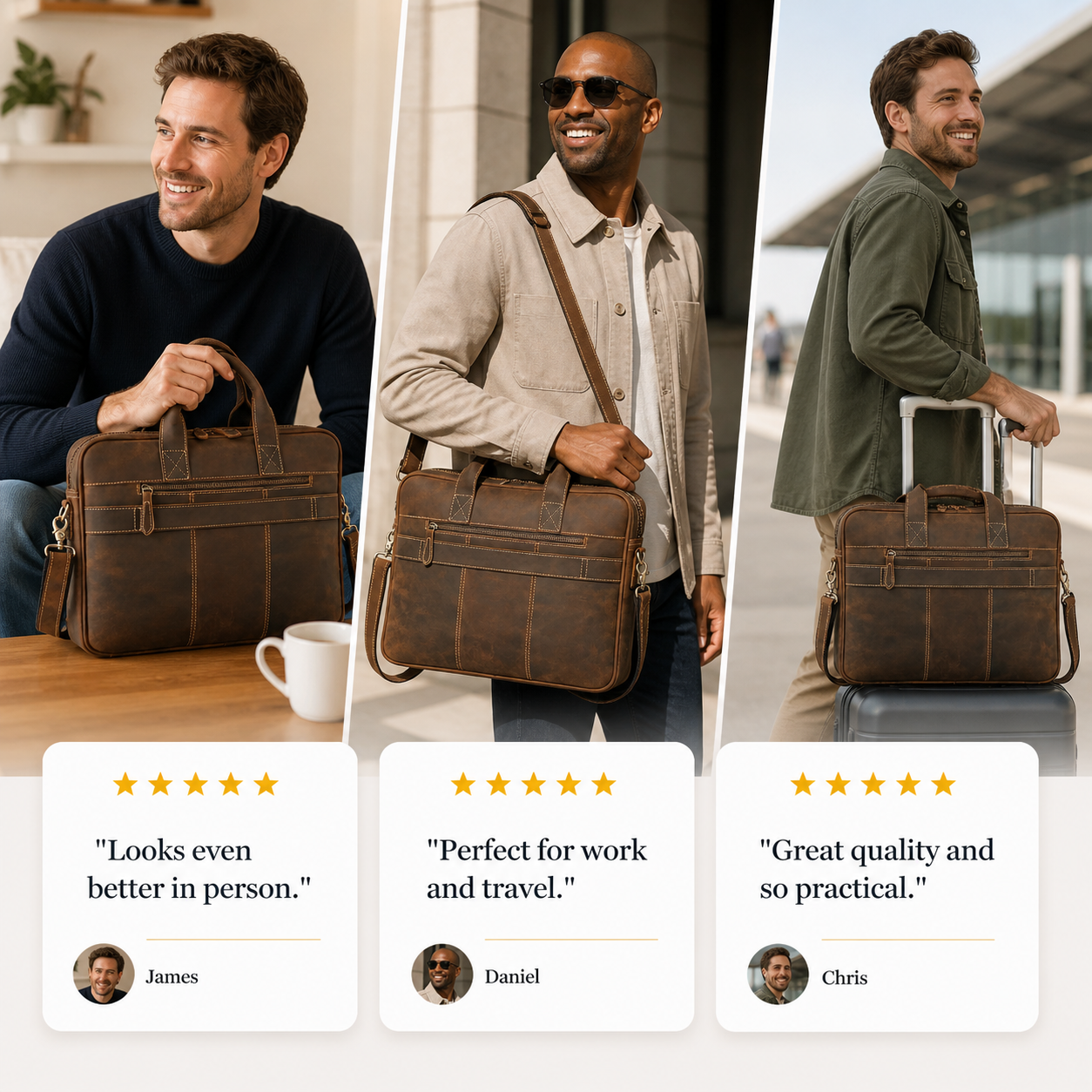 The Executive Leather Laptop Bag